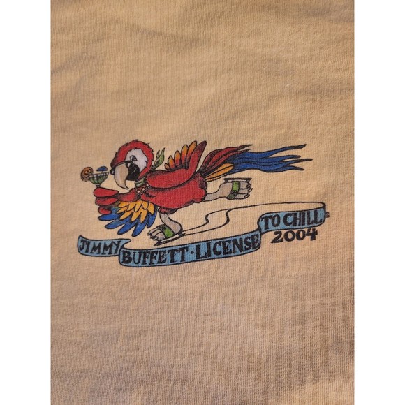 Jimmy Buffet, T Shirt, XL, Yellow, "License To Chill" Band  Tour Merchandise - Picture 2 of 6